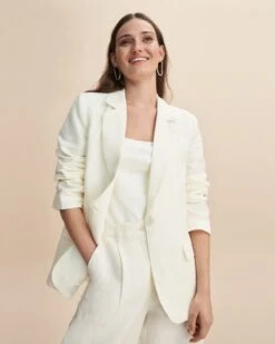 Shaei Linen Blazer 10 Shaei Linen Blazer -Fashion General Store 101980161 C10 2
