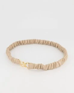 Iggy Skinny Rouched Faux Leather Belt