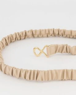 Iggy Skinny Rouched Faux Leather Belt -Fashion General Store 102290080 C13 3