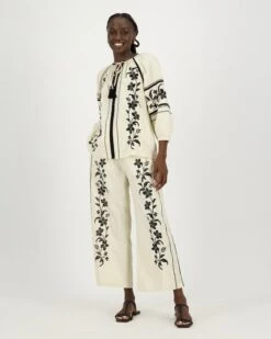 Aika Embroidered Linen Pants -Fashion General Store 102725231 C23 3