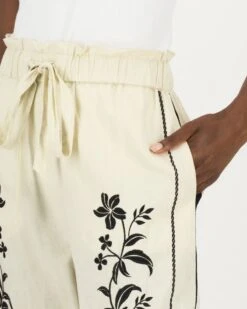 Aika Embroidered Linen Pants -Fashion General Store 102725231 C23 4