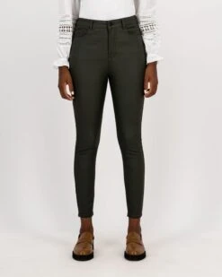 Jaime Coated Denim - Olive