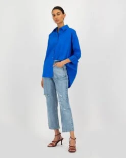Becka Poplin Shirt -Fashion General Store 103350090 C55 3
