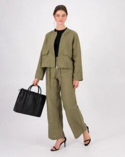 Sadie Linen Bomber Jacket -Fashion General Store 103605460 C79 3