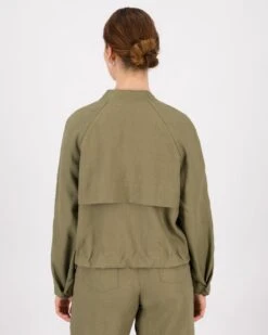 Sadie Linen Bomber Jacket -Fashion General Store 103605460 C79 4