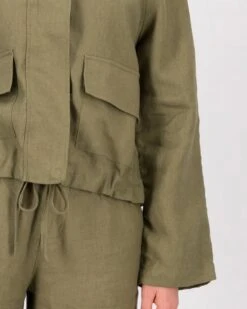 Sadie Linen Bomber Jacket -Fashion General Store 103605460 C79 6