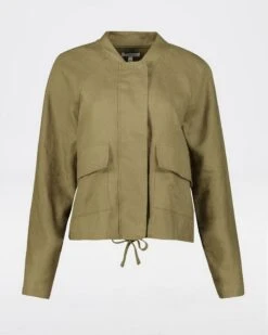 Sadie Linen Bomber Jacket -Fashion General Store 103605460 C79 7