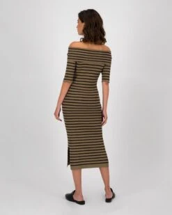 Bryony Stripe Knit Dress -Fashion General Store 103620426 C78 2