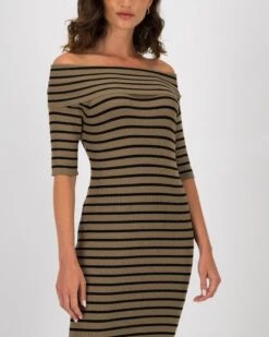 Bryony Stripe Knit Dress -Fashion General Store 103620426 C78 4