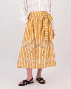 Azra Yarn-Dyed Skirt