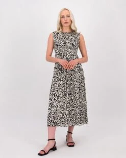 Diana Printed Plisse Dress -Fashion General Store 103945429 C23 3