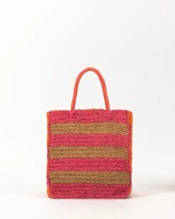 Gianna Striped Straw Bag