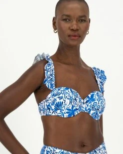 Rina Printed Ruffle Bikini Top -Fashion General Store 104120103 C54 4
