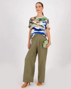 Miley Mixed-Media Top -Fashion General Store 104220072 C99 2