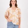 Adriana Two-Tone Linen Blouse -Fashion General Store 104235300 C94 1