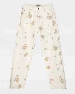 Athena Embroidered White Rigid Denim -Fashion General Store 104290083 C09 6