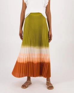 Donna Printed Pleated Skirt