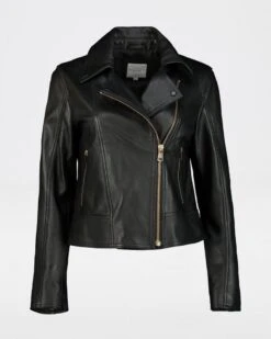 Noemie Biker Leather Jacket -Fashion General Store 104290212 C01 6
