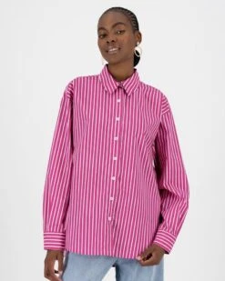 Batini Stripe Button Through Shirt