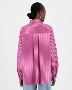 Batini Stripe Button Through Shirt -Fashion General Store 104320285 C33 3