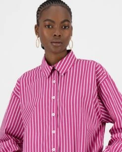 Batini Stripe Button Through Shirt -Fashion General Store 104320285 C33 4