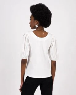 Adella Mixed Media Top -Fashion General Store 104325103 C09 3