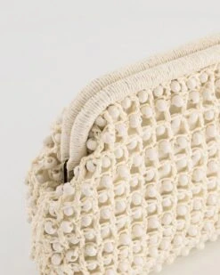 Addison Raffia And Beaded Clutch Bag -Fashion General Store 104355081 C10 5