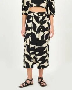 Serene Printed Wrap Skirt