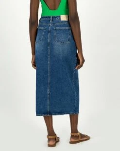 Vita Denim Slit Skirt -Fashion General Store 104385212 C55 4