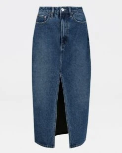 Vita Denim Slit Skirt -Fashion General Store 104385212 C55 7