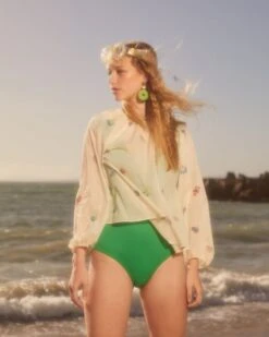 Whitney Organdie Embroidered Blouse