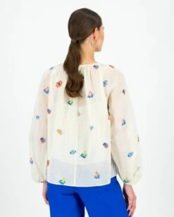 Whitney Organdie Embroidered Blouse 12 Whitney Organdie Embroidered Blouse -Fashion General Store 104405069 C10 4