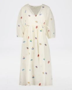 Millie Embroidered Wrap Dress -Fashion General Store 104410145 C99 6