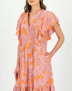 Demi Printed Pintuck Dress 10 Demi Printed Pintuck Dress -Fashion General Store 104420268 C94 4