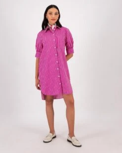 Opal Striped Shirt Dress