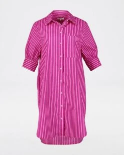 Opal Striped Shirt Dress -Fashion General Store 104430290 C33 5