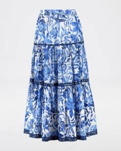 Bean Printed Tiered Skirt -Fashion General Store 104440314 C54 5
