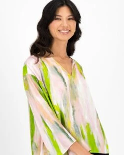 Jalila Printed Satin Popover -Fashion General Store 104470194 C99 4