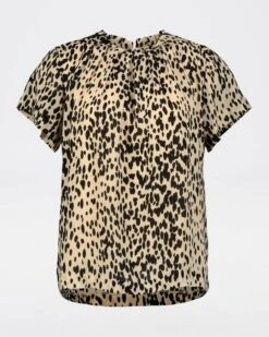 Sylvie Printed Short Sleeve Blouse -Fashion General Store 104470195 C99 6