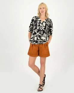 Carey Popover Blouse -Fashion General Store 104510071 C01 2