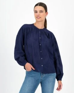 Lydie Embroidered Button Through Shirt