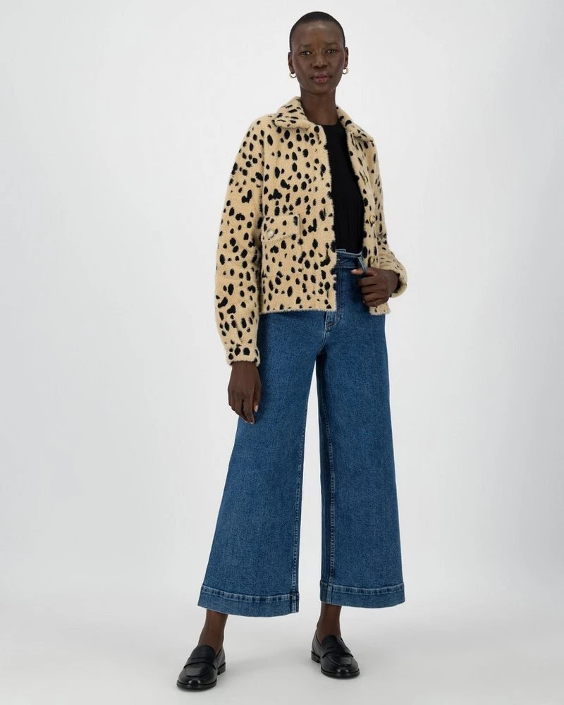 Leelee Two-tone Knitwear Cardigan 4 Leelee Two-tone Knitwear Cardigan - Image 2