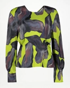 Linnea Printed Long Sleeve Blouse -Fashion General Store 104660086 C99 8