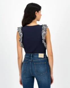 Izara Schiffli Mixed Media Top 10 Izara Schiffli Mixed Media Top -Fashion General Store 104705118 C57 3