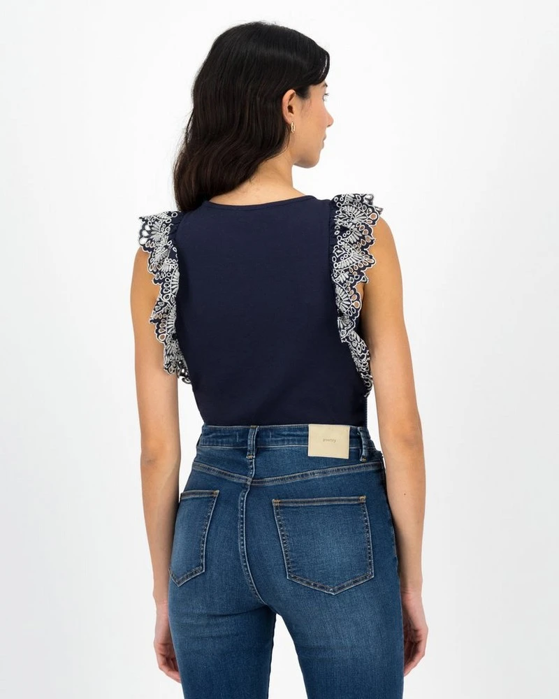 Izara Schiffli Mixed Media Top 5 Izara Schiffli Mixed Media Top - Image 3