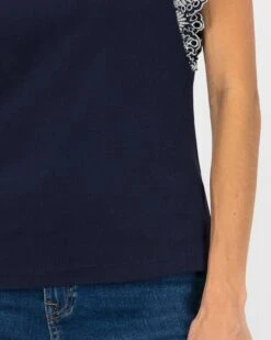 Izara Schiffli Mixed Media Top 12 Izara Schiffli Mixed Media Top -Fashion General Store 104705118 C57 5