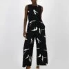 Stephany Printed Plisse Jumpsuit