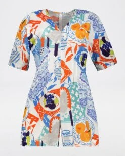 Lebo Printed Playsuit -Fashion General Store 104870168 C99 5