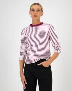 Erin Striped Long Sleeve Top