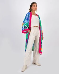 Sameera Long Floral Kimono -Fashion General Store 104960247 C99 2